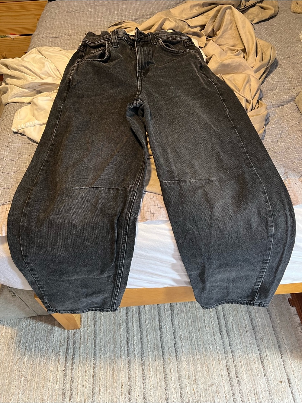 BDG Washed Black Wide Leg Jeans